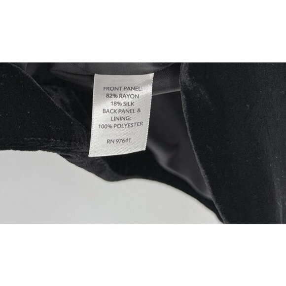 J Jill Black Silk Blend Front Velvet Waistcoat Vest Sz XS Elegant Boho Classy - Picture 5 of 9
